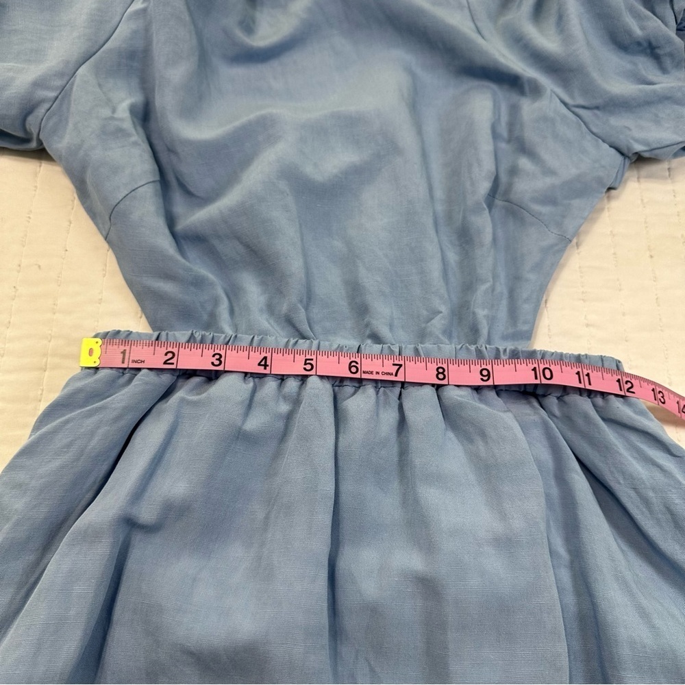 ASTR The Label Jelena Light Blue Backless Dress with Puff Sleeves Maxi Dress - Picture 6 of 16